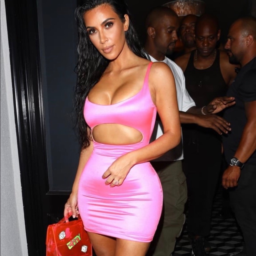 FN hot pink cut out dress